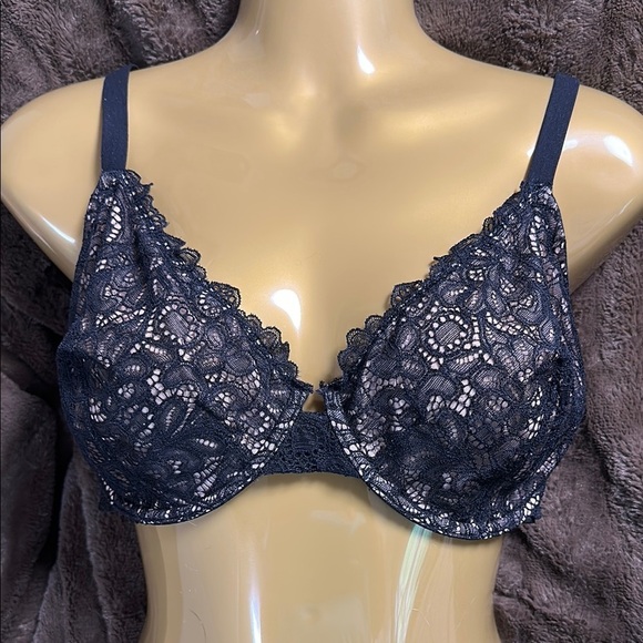 SOMA Unlined Plunge Black Lace Sz 36DDD - Picture 1 of 7